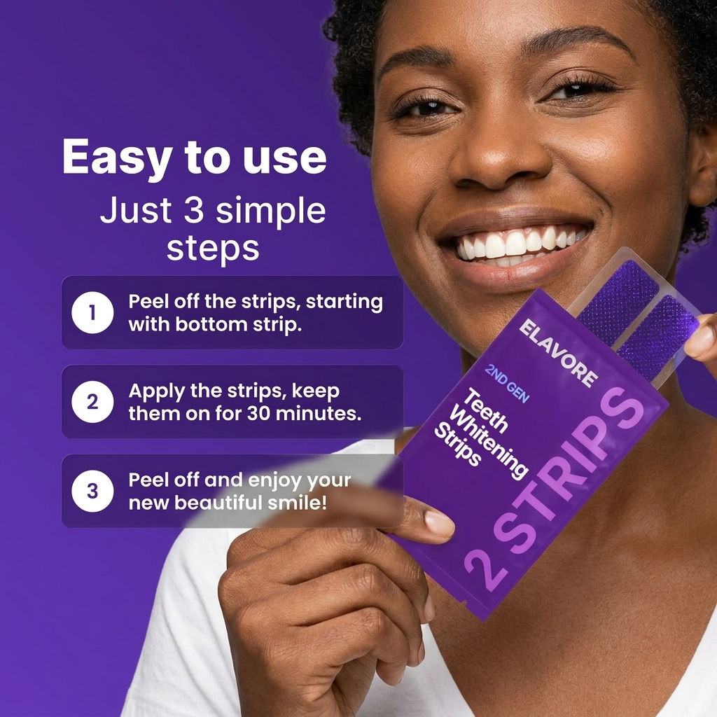 Colour Correcting Whitening Strips | Professional Teeth Whitening Kit with PAP+ Technology