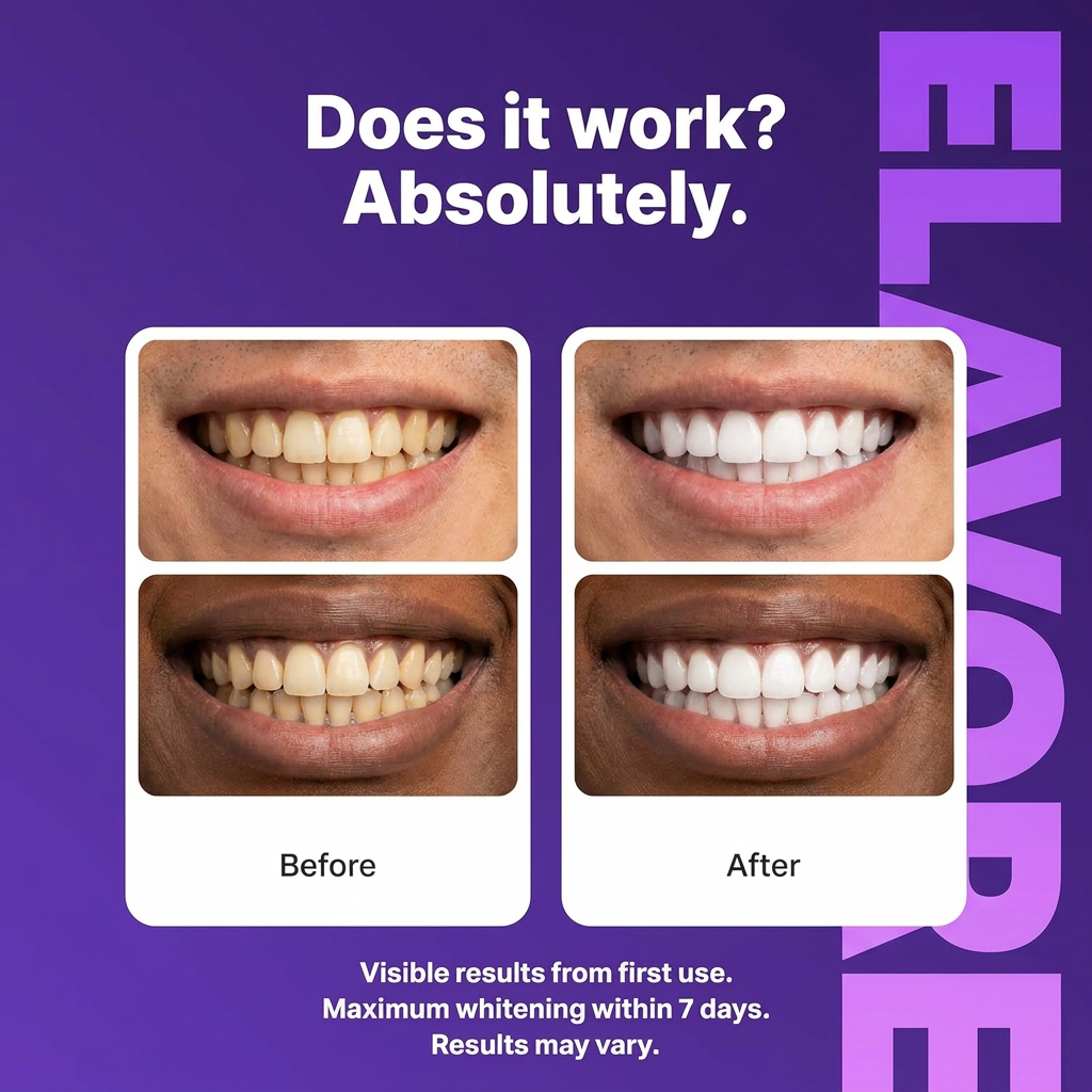 Colour Correcting Whitening Strips | Professional Teeth Whitening Kit with PAP+ Technology